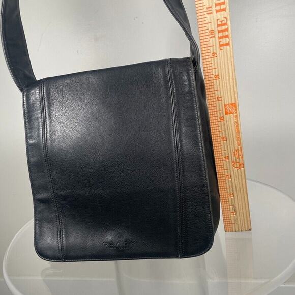 COACH Black Lexington Flap Legacy Leather Messenger Crossbody Shoulder Bag 4183 - Picture 8 of 13